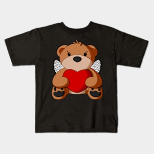 Cupid Teddy Bear Kids T-Shirt